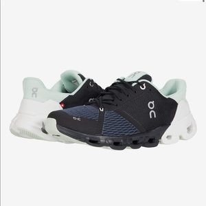 On Cloudflyer Black, White, and Mint - size 10